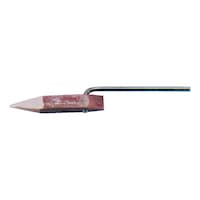 Copper bit for soldering iron, pointed