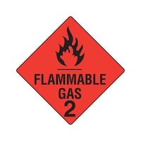 Danger: flammable gas (text)