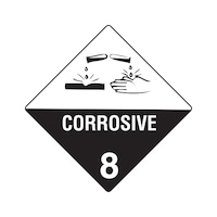 Danger: corrosive (text)
