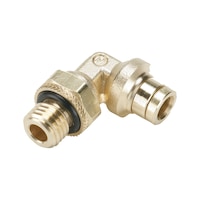 Angle connector inch pipe with male thread