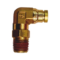 Angle connector with NPTF male thread