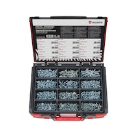 pias® drilling screws, pan head with collar, assortment 1032 pieces in system case 4.4.1. WN 218