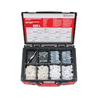 Concealed screw assortment 327 pieces in system case 4.4.1.
