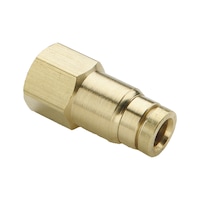 Push-in connector with NPTF female thread, brass