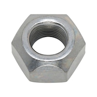 Dado esagonale con elemento di serraggio (interamente in metallo), filettatura fine DIN 980, acciaio, classe di resistenza 10, Zinco-Nichel (P3E)