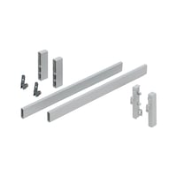 Rectangular screw-on bar With integrated tilt adjustment for the front