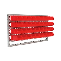 Wall rack 500 With universal rail for storage boxes in size 4