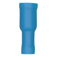 Crimp cable lug, blade connector, fully insulated PVC-insulated