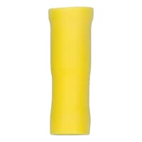 Crimp cable lug, blade connector, fully insulated PVC-insulated