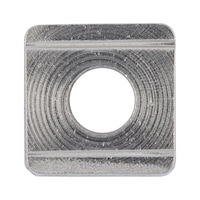 Anilha quadrada em forma de cunha DIN 434, aço inox A4, simples, em forma de cunha, para secção em U