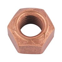 Ecrou hexagonal avec pièce de serrage (tout métal) DIN 6925, acier 10, cuivré (C2)