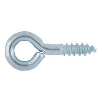 Ring bolts With wood screw thread, zinc-plated steel, blue passivated (A2K)