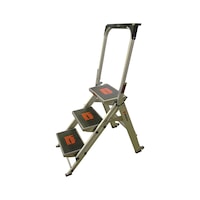 Warehouse step ladder With extra-wide steps
