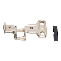 Single-joint hinge OBS 8 clip-on mounting