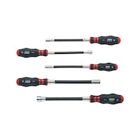 Screwdriver set with flexible shaft 5 pieces