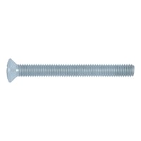 Raised countersunk head screw with H recessed head DIN 966, steel 4.8, zinc-plated, blue passivated (A2K)