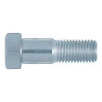 Hexagon shoulder screw with long threaded pin DIN 609, steel 8.8, zinc-plated, blue passivated (A2K)