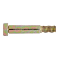 Hexagon shoulder screw with long threaded pin DIN 609, steel 8.8, zinc-plated, yellow chromated (A2C)