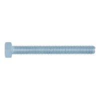 Hexagonal bolt with thread up to the head DIN 558, steel 4.6, zinc-plated, blue passivated (A2K).