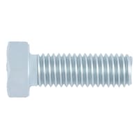 Hexagonal bolt with threading up to head