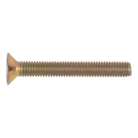 Countersunk head screw with hexagon socket ISO 10642, steel 8.8, zinc-plated, yellow chromated (A3C)
