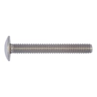Slotted round head screw W-0226, A2 stainless steel, plain, with slot