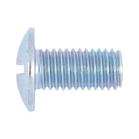 Slotted round head screw W-0231, steel 4.8, zinc-plated, with slot