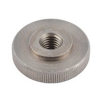 Knurled nuts, low type DIN 467, A1 stainless steel, plain