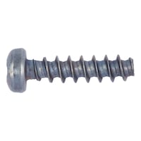 WÜPLAST<SUP>® </SUP>pan head screw with Z Phillips head WN 1412, steel 10.9, zinc-nickel-plated, transparent passivated (P3E)