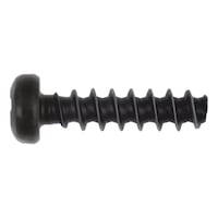 WÜPLAST<SUP>® </SUP>pan head screw with Z Phillips head WN 1412, steel 10.9, zinc-nickel-plated, black passivated with sealing (P3R)