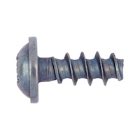 WÜPLAST<SUP>® </SUP>pan head screw with flange and Z Phillips head WN 1411, steel 10.9, zinc-nickel-plated, transparent passivated (P3E)