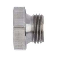 Hexagon head sealing plug, short screw-in pin DIN 7604, steel, plain