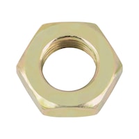 Hexagon nut, low profile with fine thread ISO 8675, steel 5, zinc-plated, yellow chromated (A3C)
