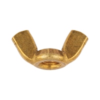 Wing nut, edged wing shape (American type) DIN 314, brass, plain