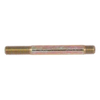 Stud with threaded end ≈ 1.25 d DIN 939, steel 8.8, zinc-plated, yellow chromated (A2C)