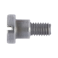 Slotted flat-head screws with shoulder DIN 923, steel 5.8, plain