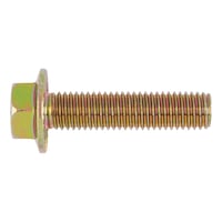 Hexagon head serrated screw with flange W-0274, steel 8.8, zinc-plated, yellow chromated (A2C)