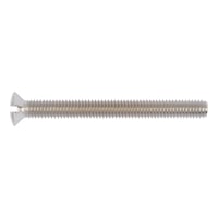 Slotted raised countersunk head screw DIN 964, brass, nickel-plated (E2J)