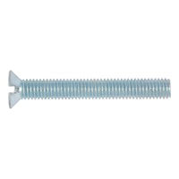 Slotted countersunk head screw DIN 963, steel 4.8, zinc-plated, blue passivated (A2K)