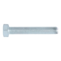 Hexagon head bolt with thread up to head for pressure vessel construction ISO 4017, steel 5.6, zinc-plated, blue passivated (A2K)