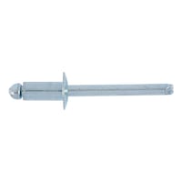 Blindnitte, rundt fladhoved ISO 15977, fladhoved, aluminium/stål