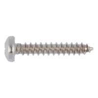 Pan head tapping screw, shape C with Z recessed head DIN 7981, A2 stainless steel, plain, PZ drive, shape C