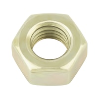 Hexagon nut with fine thread DIN 934, steel I10I, zinc-plated yellow chromated (A2C)
