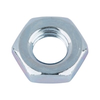 Hexagon nut, low profile with fine thread DIN 439, steel, zinc-plated blue passivated (A2K)