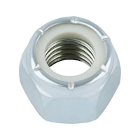 Hexagon nut, low profile, with clamping piece (non-metal insert) inch Similar to DIN 985, steel GR5, zinc-plated, blue passivated (A2K)