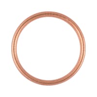 Anilha de vedação, vedante com enchimento de cobre, forma C