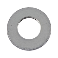 Flat washer without chamfer ISO 7089 steel 200 HV, zinc-plated, blue passivated (A2K)