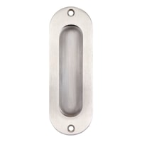 Sliding door shell-type handle oval