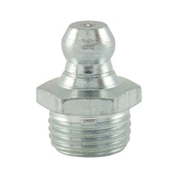 Cone grease nipple DIN 71412, shape A, straight, zinc plated steel, inch