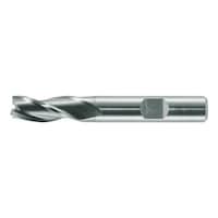 HSCo8 keyway end mill, long, triple blade, centre-cutting DIN 844L